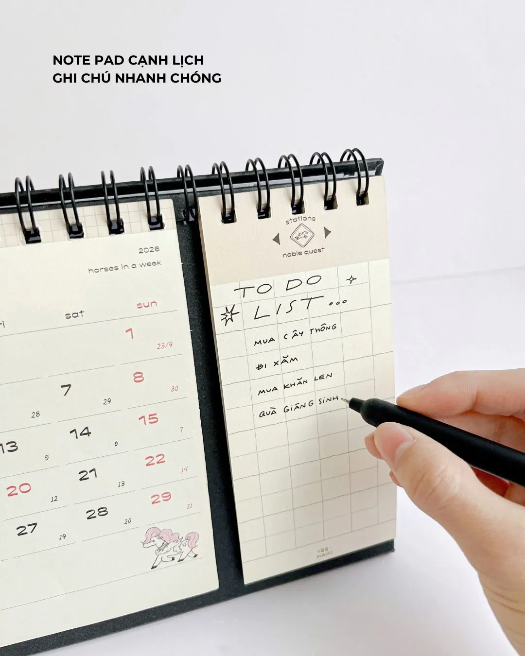 Lịch để bàn 2026 Calendar - Ngựa Ngựa Lịch để bàn 2026 Calendar - Ngựa Ngựa