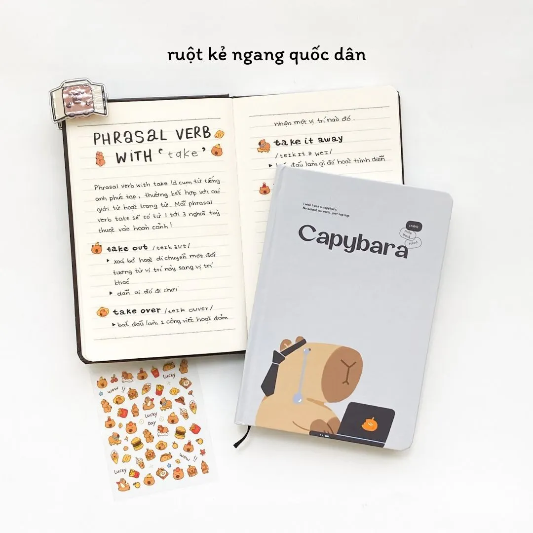 Sổ kẻ ngang bỏ túi Capybara Studying Sổ kẻ ngang bỏ túi Capybara Studying