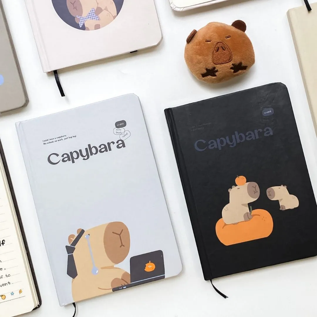 Sổ kẻ ngang bỏ túi Capybara Studying Sổ kẻ ngang bỏ túi Capybara Studying