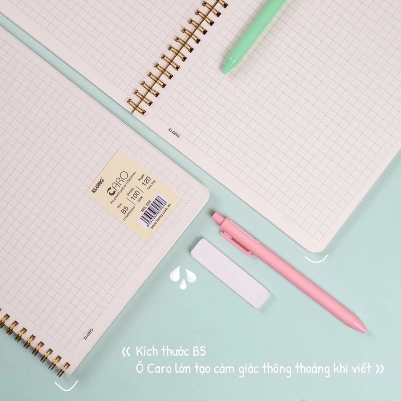 sổ caro nét Đứt kẻ ngang lò xo kép bìa trong suốt cao cấp – góc study sổ caro nét Đứt kẻ ngang lò xo kép bìa trong suốt cao cấp – góc study