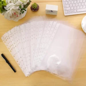 Bìa đựng tài liệu sơ mi lỗ trong suốt thiết kế minimalist hiện đại clean