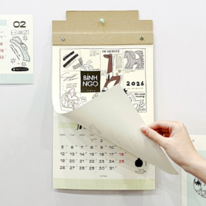 Lịch Treo Tường 2026 - Mã Đáo Thành Công Lịch treo tường 2026 dạng poster chủ đề Bính Ngọ Mã Đáo Thành Công thiết kế tối giản hiện đại