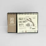 Lịch để bàn 2026 Calendar Ngựa Gia Bính Ngọ thiết kế lò xo chia lật 2 bên độc đáo