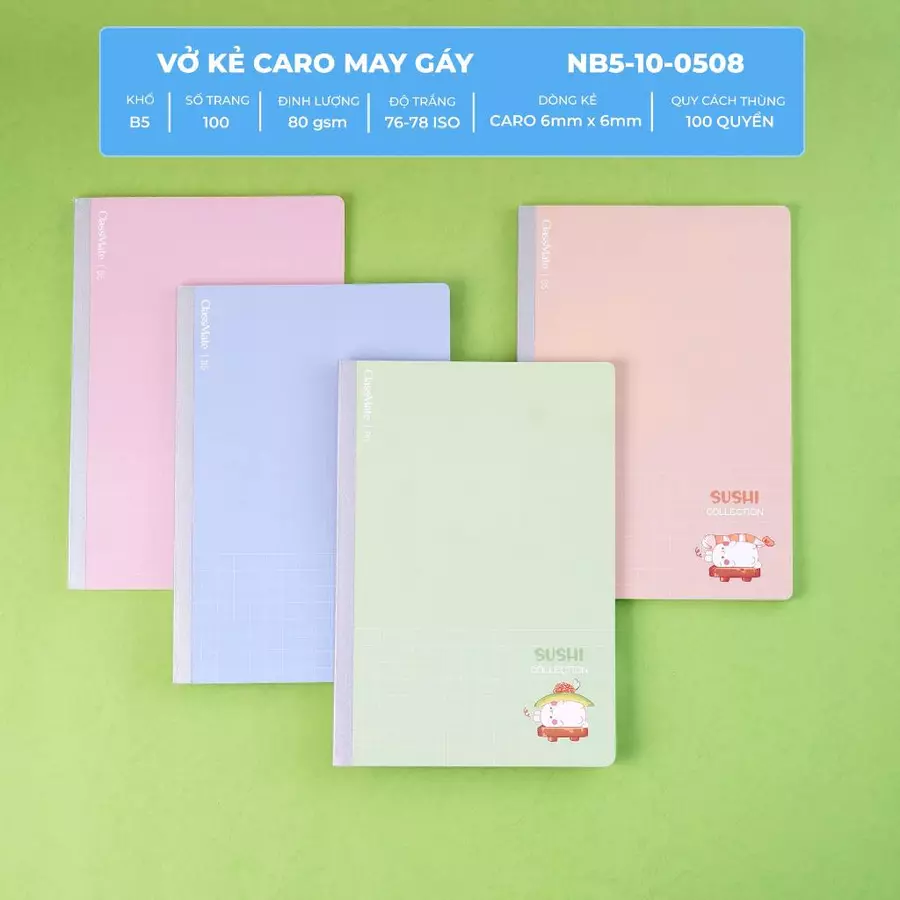Vở Ô Vuông 100 Trang Góc Study vở Ô vuông 100 trang góc study – vở học sinh chất lượng cao