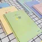 sổ caro Ô vuông 5x5mm lò xo kép bìa nhựa trong suốt b5 – góc study