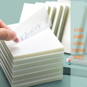 giấy note trong suốt góc study – ghi chú tiện lợi, không che khuất nội dung