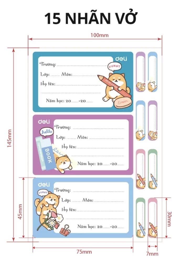 Nhãn vở giá rẻ Góc Study nhãn vở giá rẻ góc study – tiện lợi, tiết kiệm cho học sinh